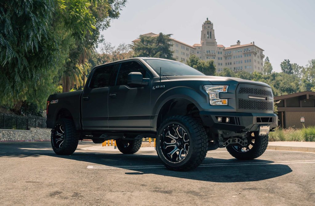 Matte Wrapped F-150 on 22x12 H505's