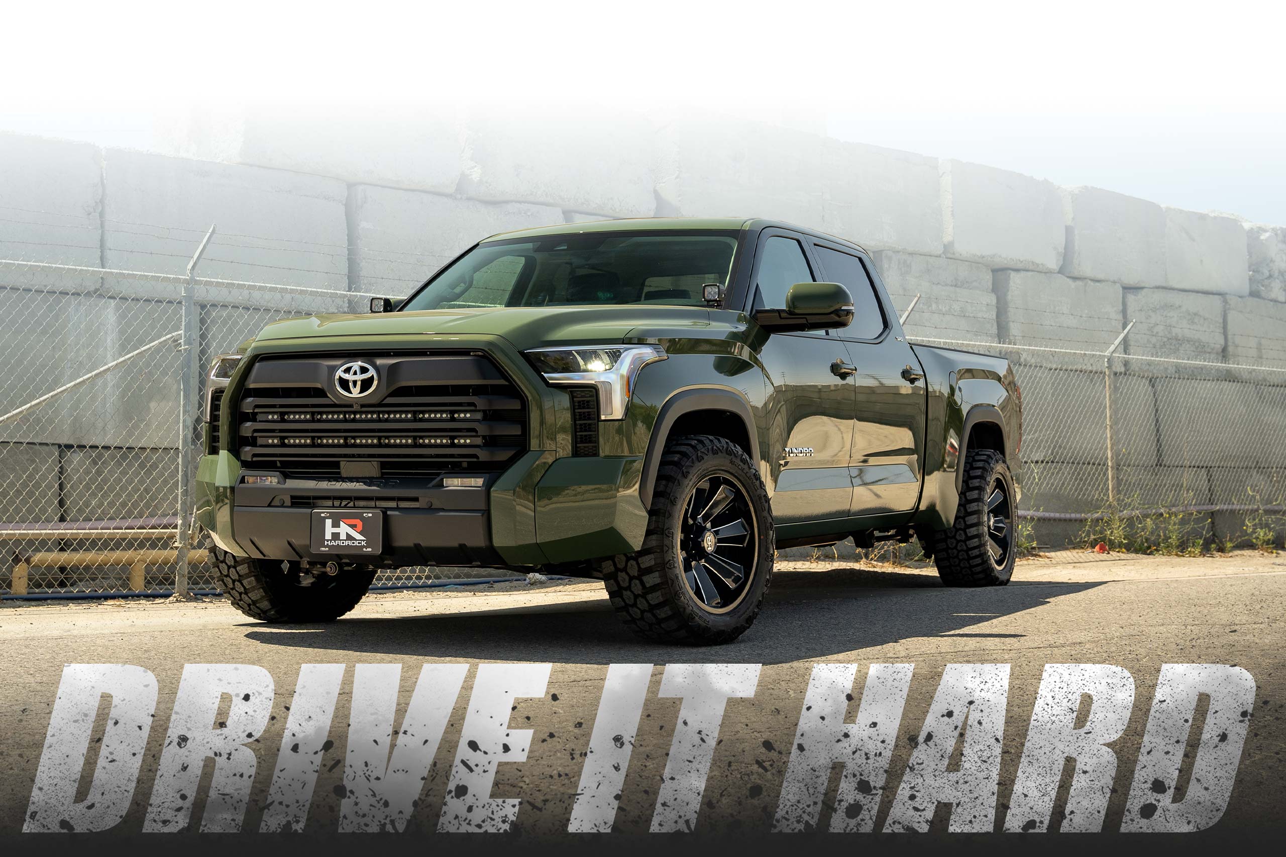 Army Green Toyota Tundra on 20x10 -19 H506's