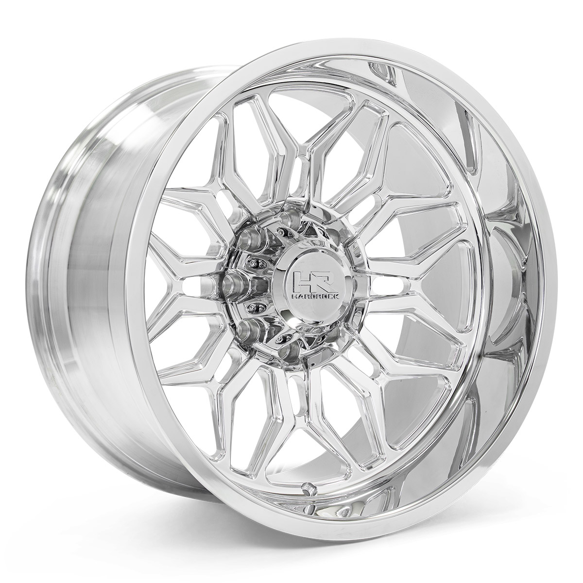 h909 monoblock concave forged 8-lug finish truck wheel