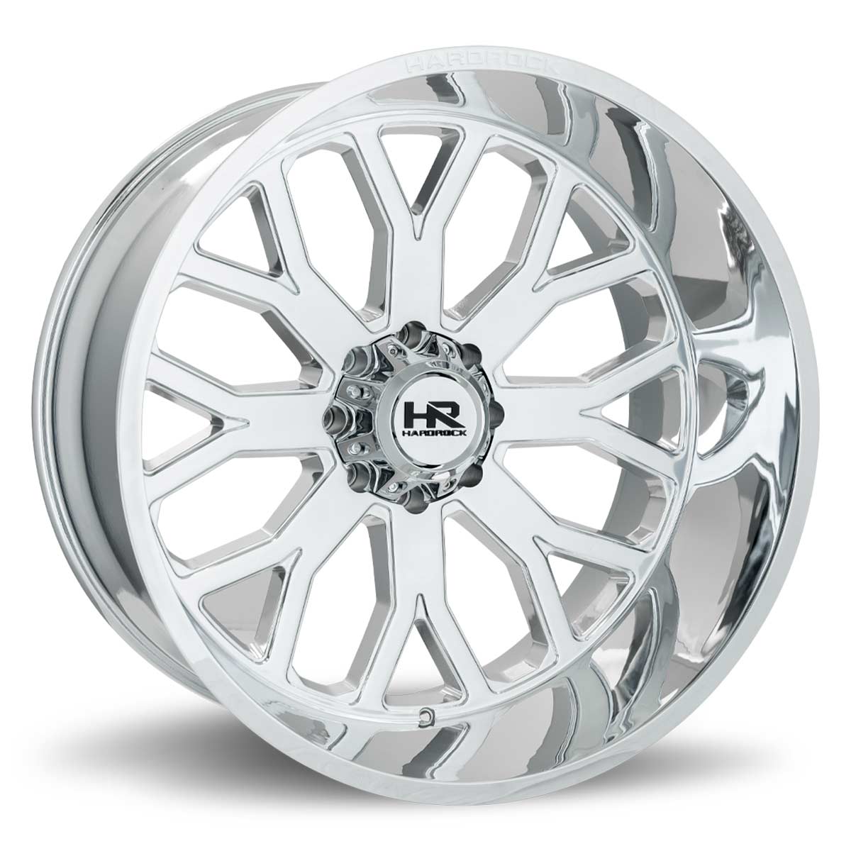 hardrock offroad h504 polished chrome truck wheel